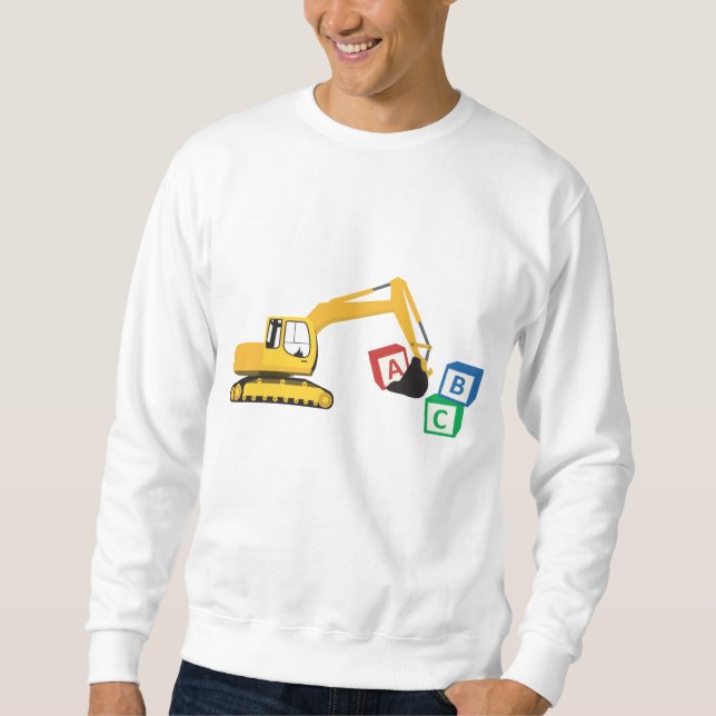 ABC Baggerbauwagen Sweatshirt (Vorderseite)