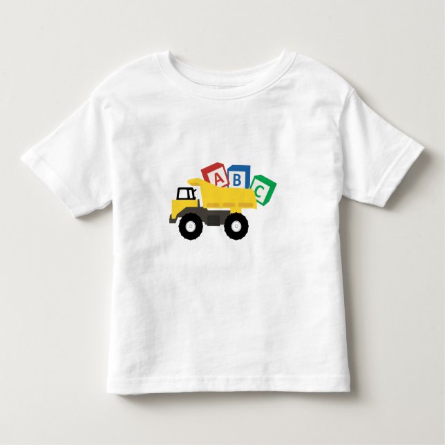 ABC-BAUTrucks Kleinkind T-shirt (Vorderseite)