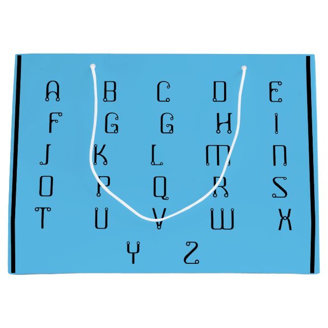 ABC _BEAUTIFUL_BLACK_BLUE GROßE GESCHENKTÜTE (Vorderseite)