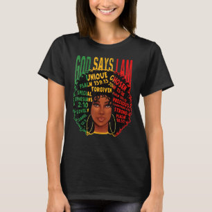 ABC Black Girl God sagt, ich bin schwarze Melanin  T-Shirt