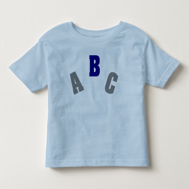 ABC-Blau-Shirt Kleinkind T-shirt (Vorderseite)