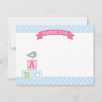 ABC blockiert Pink und Blue Girl Baby Dusche