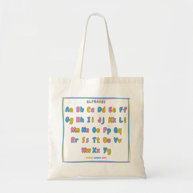 ABC Buddy Bag – Wachse jeden Tag Tragetasche (Vorne)