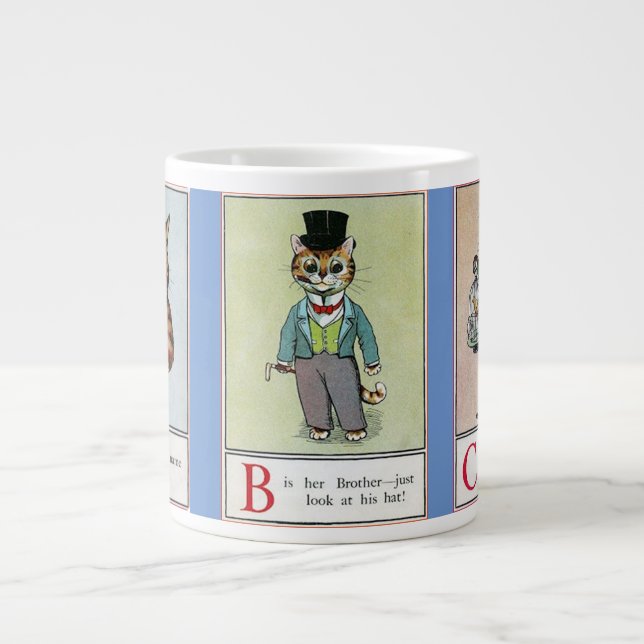 ABC Cats von Louis Wain  Jumbo-Tasse (Vorderseite)