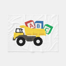 ABC Dump Truck Construction Trucks Fleecedecke