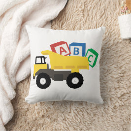 ABC Dump Truck Construction Trucks Kissen