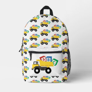 ABC Dump Truck Construction Trucks School Bedruckter Rucksack