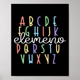 Abc Elemeno Kindergarten Lehrer Niedlich Geschenke Poster