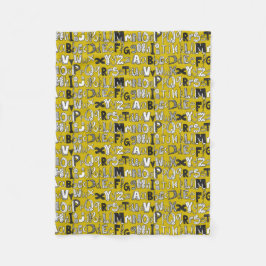 ABC gelb Fleecedecke