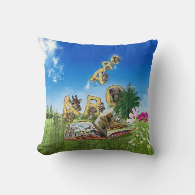 ABC Hauptstadt Alphabet Themen. Kissen (Vorderseite)