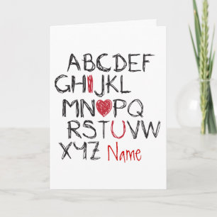 ABC I Herbst Sie Personalisiert Karte