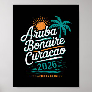 ABC-Inseln Aru Bonaire Curaçao Kreuzfahrt Urlaub 2 Poster