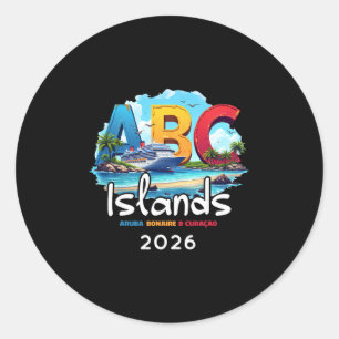 ABC-Inseln Aru Bonaire Curacao Kreuzfahrt Urlaub 2 Runder Aufkleber