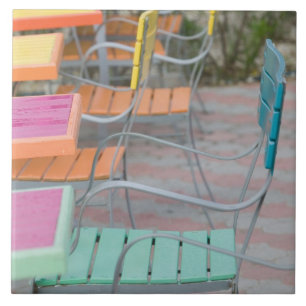 ABC Inseln, ARUBA, Palm Beach: Farbige Cafe Fliese