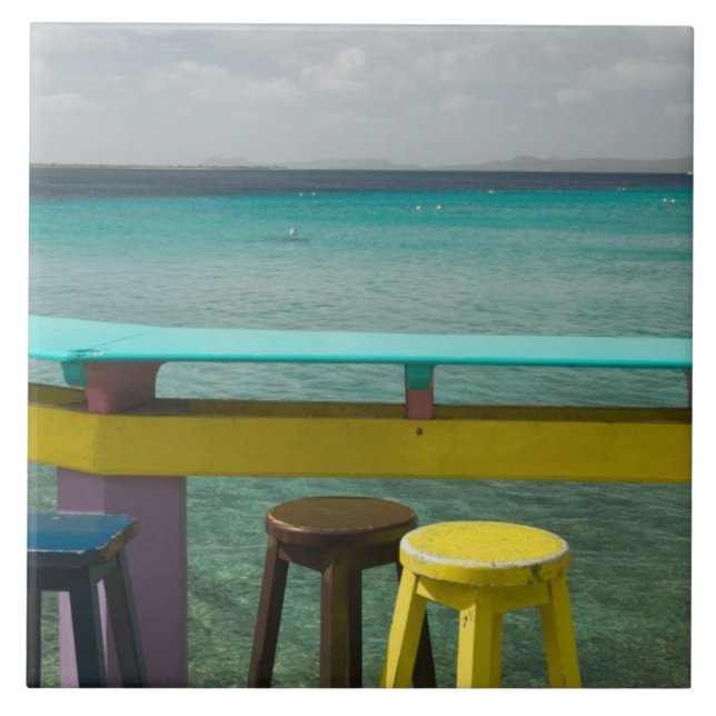 ABC-Inseln, BONAIRE, Kralendijk:Meerblick Fliese (Vorderseite)
