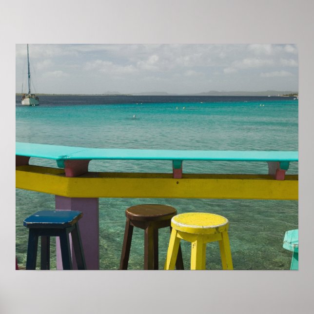 ABC-Inseln, BONAIRE, Kralendijk: Ocean View Poster (Vorne)