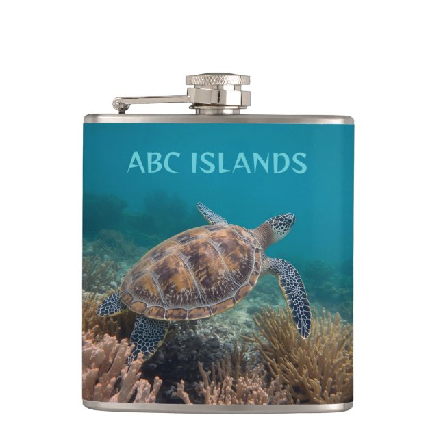 Abc island turtle flachmann (Vorderseite)