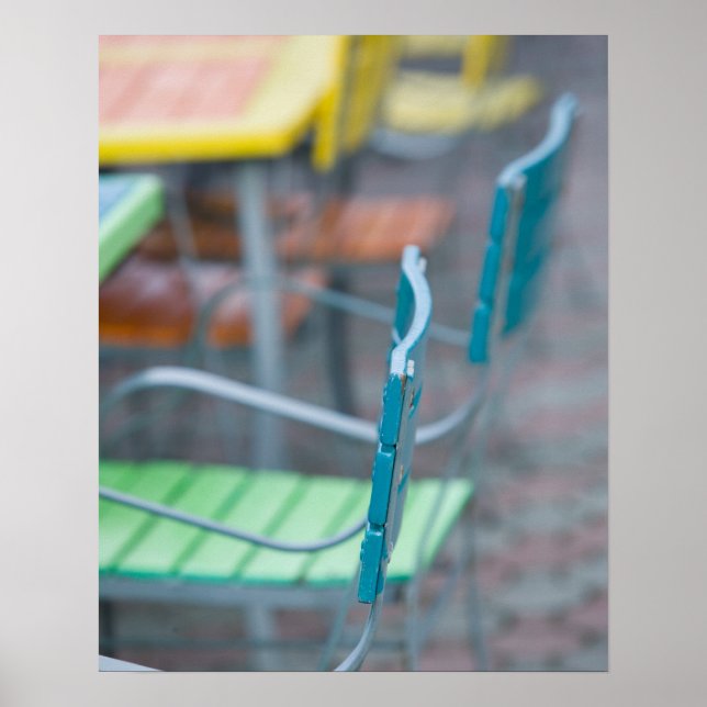 ABC Islands, ARUBA, Palm Beach: farbenfrohe Café 2 Poster (Vorne)