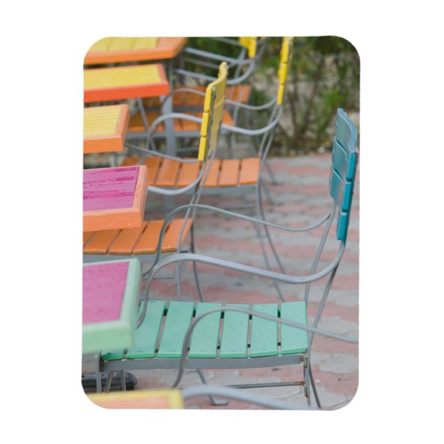 ABC Islands, ARUBA, Palm Beach: farbenfrohe Cafés Magnet (Vertikal)