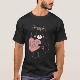 ABC-Katze mit Herz T-Shirt