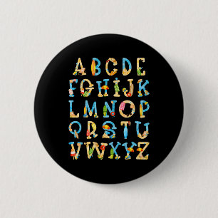 Abc Kindergarten Lehrer Summer Beach End of Schoo Button