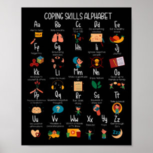 Abc Kopplung von Fertigkeiten Alphabet Self Care M Poster