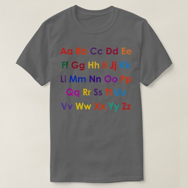 ABC Learning Alphabet T-Shirt (Design vorne)