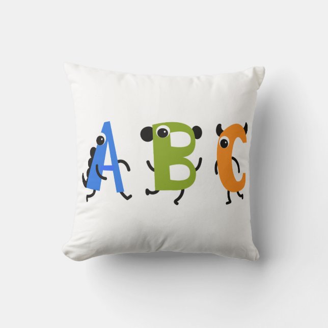 ABC Letter Throw Pillow Kissen (Vorderseite)
