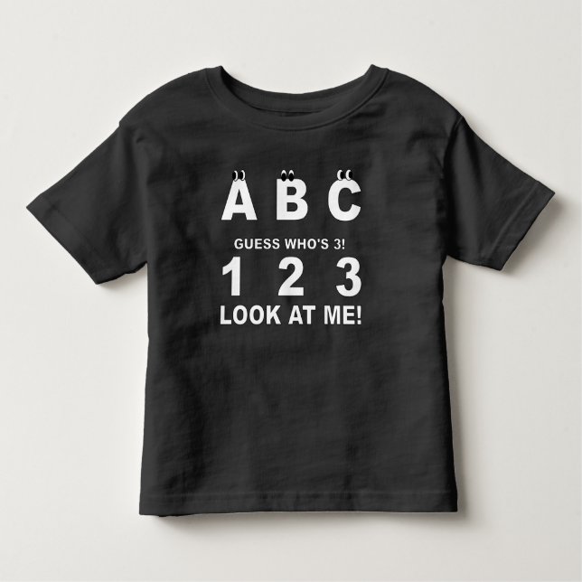 ABC Look, der 3 Printmedien ist Kleinkind T-shirt (Vorderseite)