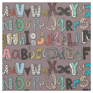 ABC mocha multi Stoff