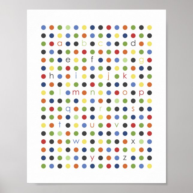 ABC Modernes Dot Wall Art Poster (Vorne)