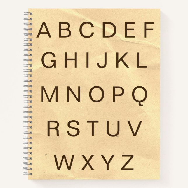 ABC Paper Alphabet Letters Practice Notebook Notizbuch (Vorderseite)