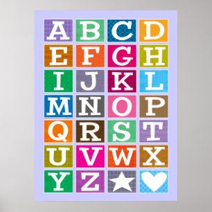 ABC-Plakat (Blau) Poster
