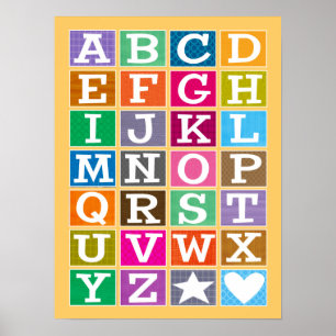 ABC-Plakat (Gold) Poster