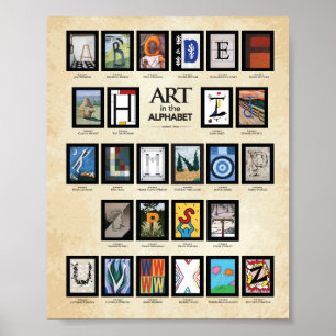 ABC-Plakat: Kunst im Alphabet Poster