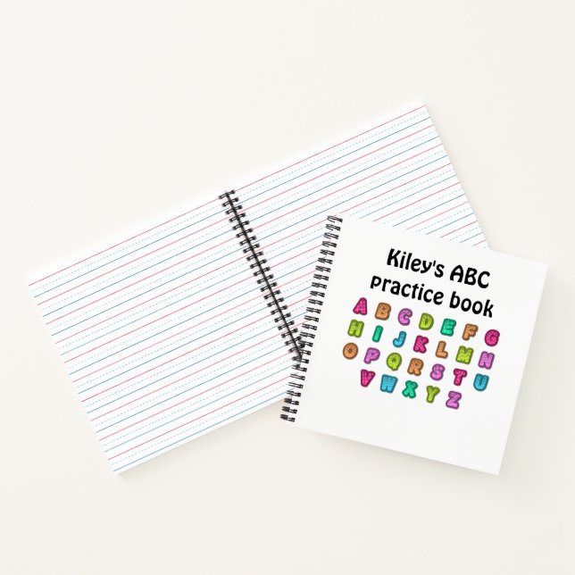 ABC practice notebook personalized Notizbuch (Innenseite)