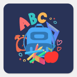 ABC QUADRATISCHER AUFKLEBER