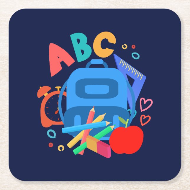 ABC RECHTECKIGER PAPPUNTERSETZER (Vorderseite)