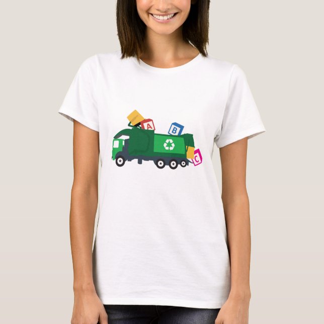 ABC Recycelnd Müllwagen T-Shirt (Vorderseite)