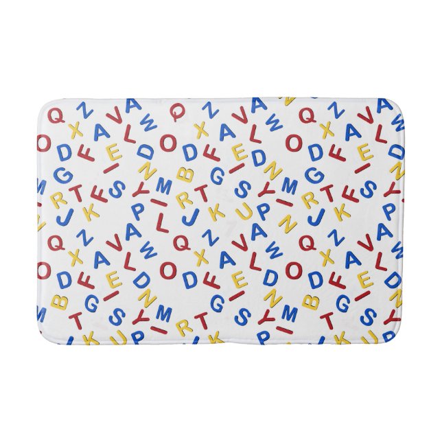 ABC Red Yellow Blue Bath Mat Badematte (Vorderseite)
