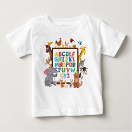 "ABC Safari: Embark an einem Tier Alphabet Baby T-shirt