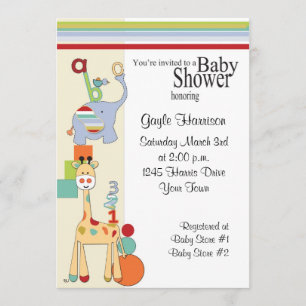 ABC saffari Babypartyeinladung Einladung