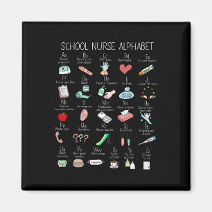 Abc School Nurse Alphabet Nurse Apprecision Nurse  Magnet
