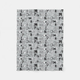 ABC Silber Fleecedecke