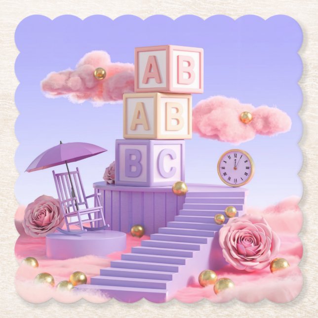 ABC Surreal Dreamlike Landscape Untersetzer (Vorderseite)