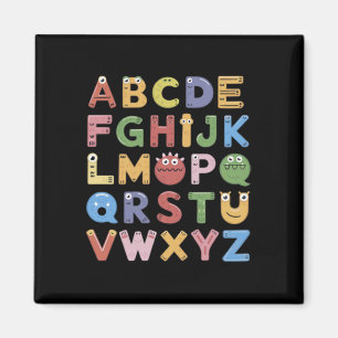 Abc Süßes Monster Alphabet Halloween Lehrer Kostüm Magnet