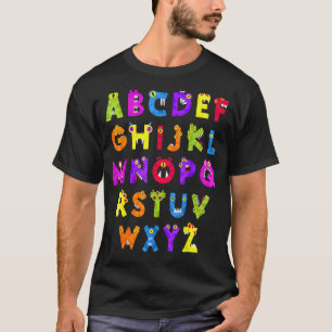 Abc Süßes Monster Alphabet Halloween Lehrer Kostüm T-Shirt