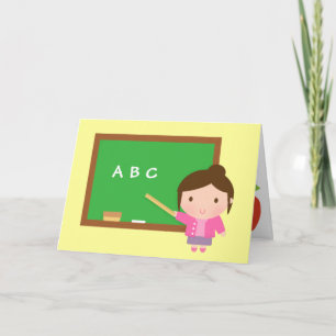 ABC Tafel, Danke, Tag der Wertschätzung für Lehrer Dankeskarte