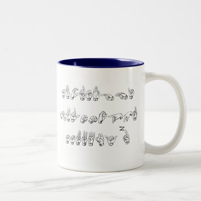 ABC-Tasse Zweifarbige Tasse (Rechts)