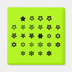 ABC to Star Symbols Cipher-Code-Taste auf Licht Magnet